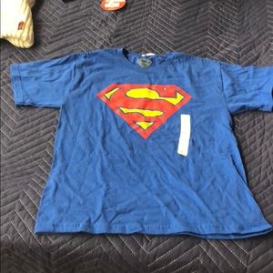 Kids Blue DC Comics Superman T Shirt Size L